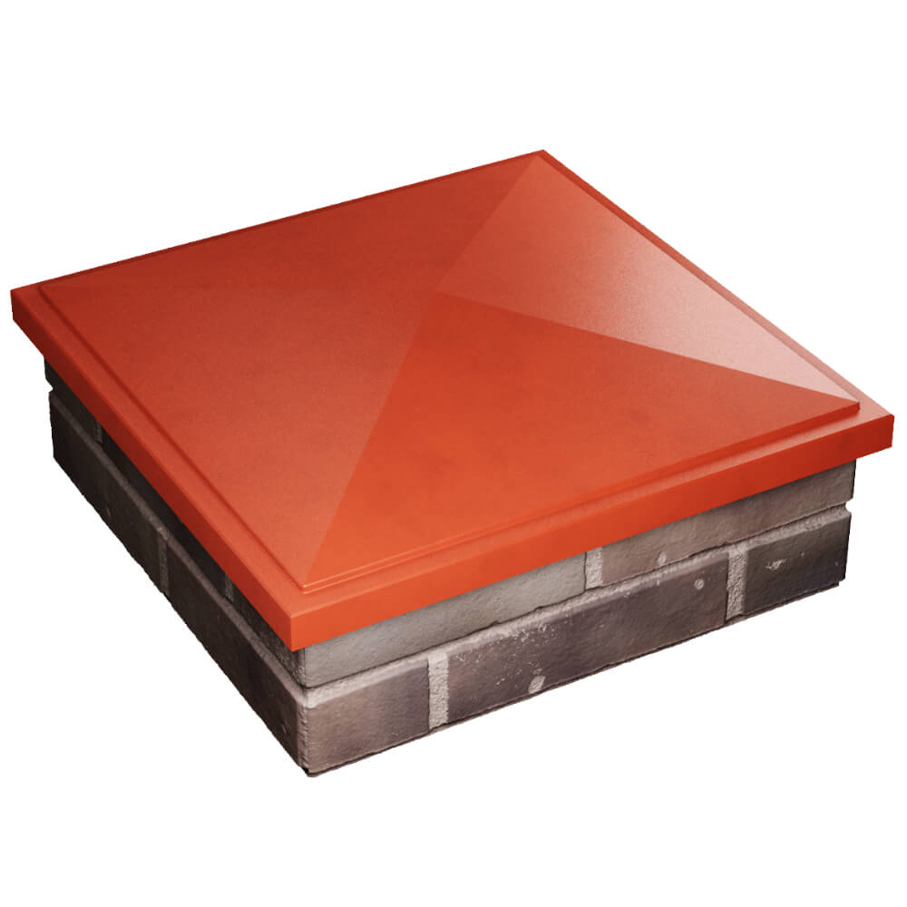 Колпак Zking БонаМоно Красный на столб 2х2 кирпича (515х515, 530х530мм) в Троицке фото