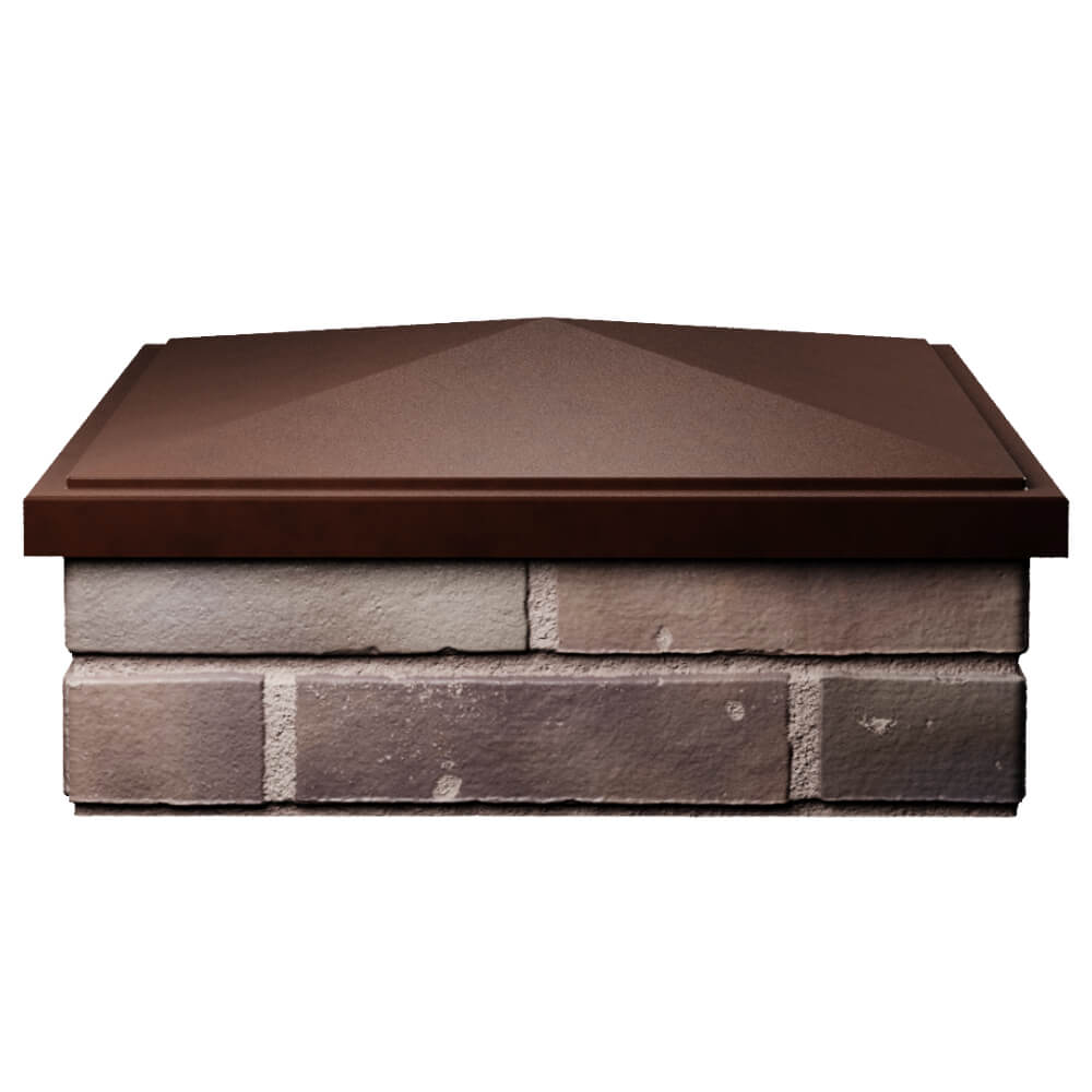 Колпак Zking БонаМоно Коричневый на столб 2х2 кирпича (515х515, 530х530мм) Троицк фото