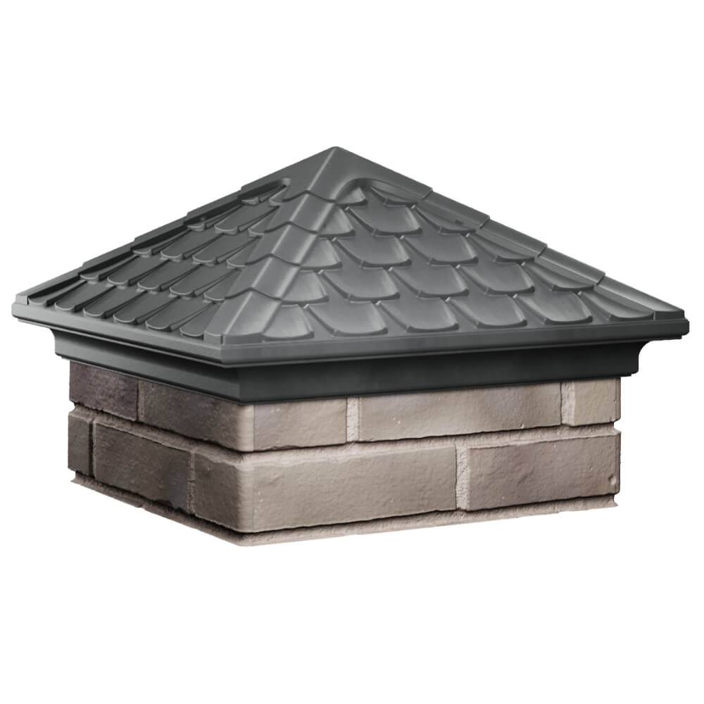 Колпак Zking Эльбрус Серый на столб 1.5х1.5 кирпича (385х385мм) в Троицке фото