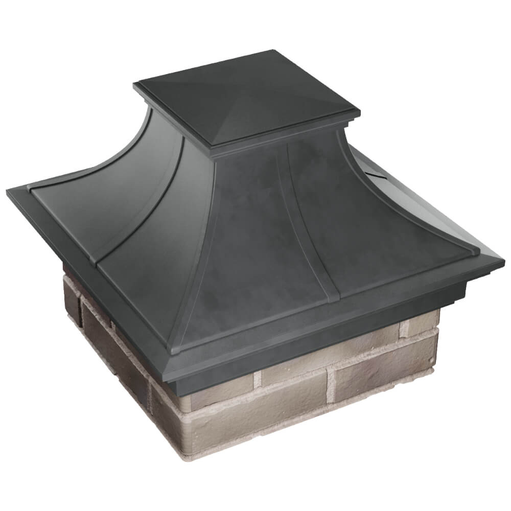 Колпак Zking Монблан Премиум Серый на столб 1.5х1.5 кирпича (385х385мм) в Троицке фото