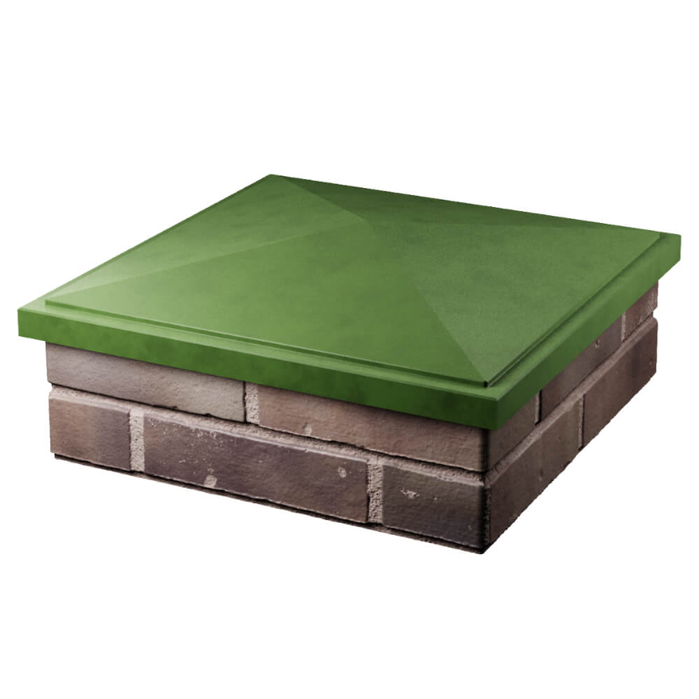 Колпак Zking БонаМоно Зеленый на столб 2х2 кирпича (515х515, 530х530мм) в Троицке фото