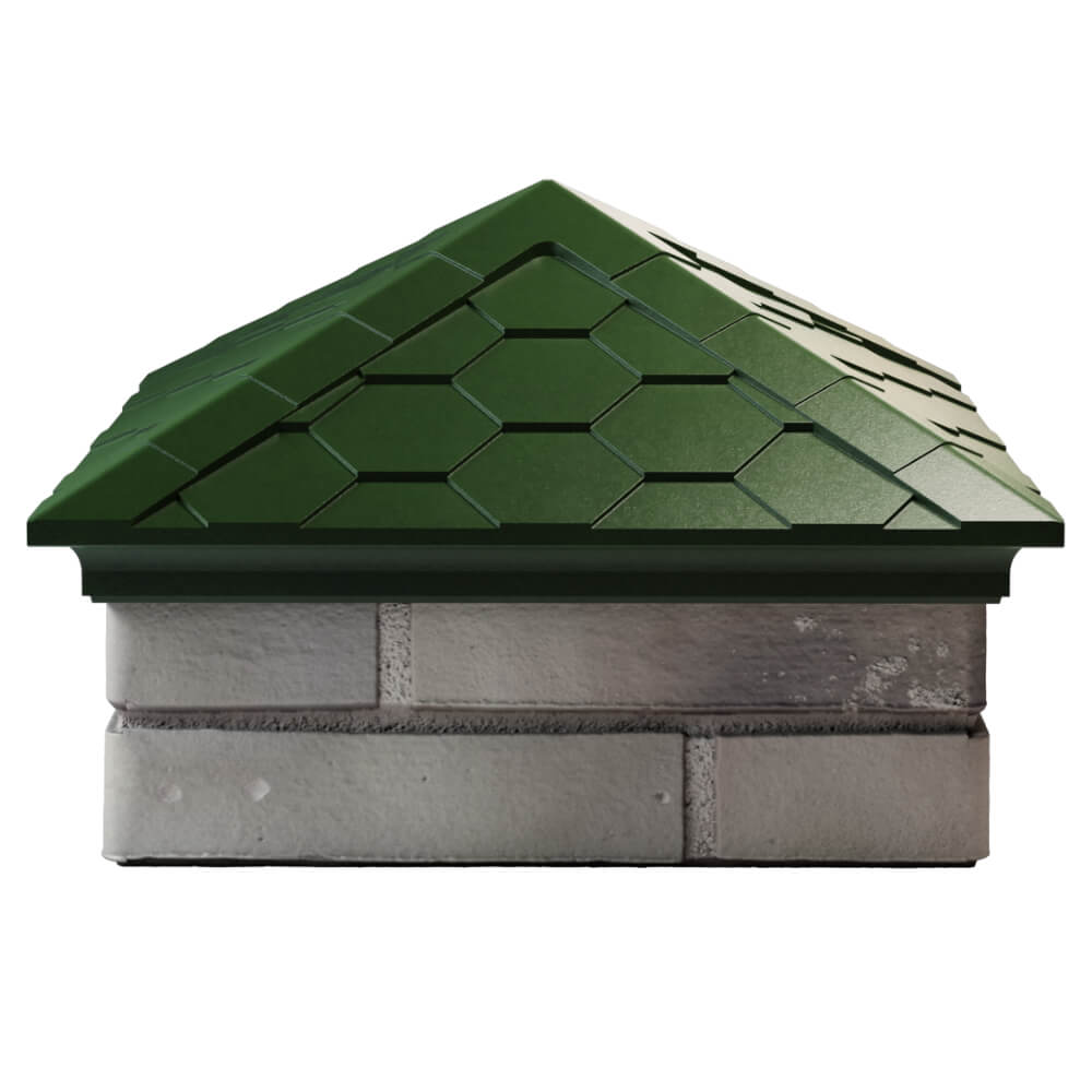 Колпак Zking Эверест Зеленый на столб 1.5х1.5 кирпича (390х390мм) Троицк фото